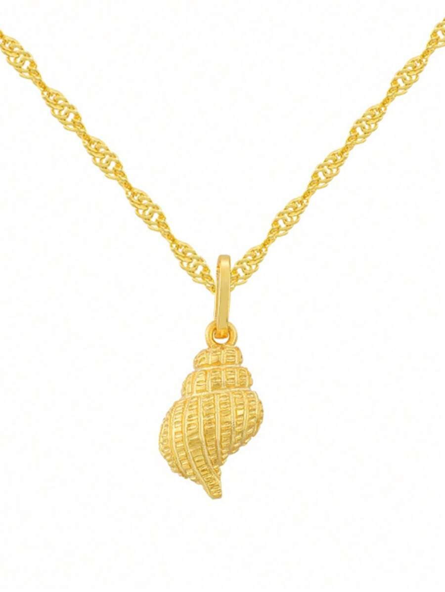 1 Set Of 3pcs Shell, Pearl & Seashell Necklace, Beach Style Necklace Set, Suitable For Women's Daily Wear