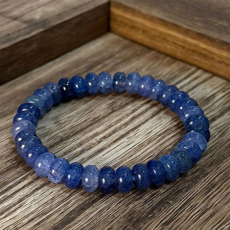 1pc/Blue Agate-Anxiety Bracelet Unisex Bracelet Daily Wear First Choice Holiday Gift