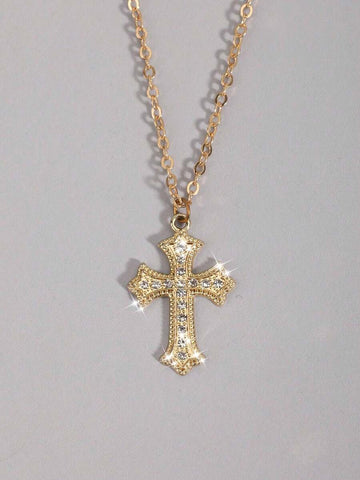 ROMWE Goth 1pc Funky Zinc Alloy Sword Pendant Necklace For Women For Dating Gift